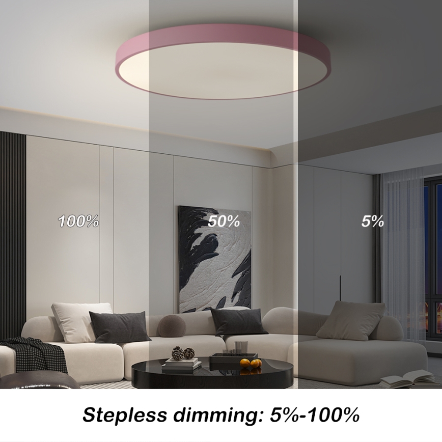 Brilagi - LED Димируемо осветително тяло POOL SMART LED/100W/230V диаметър 80 cm 3000-6000K Wi-Fi Tuya + дистанционно управление розово