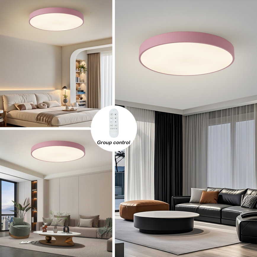 Brilagi - LED Димируемо осветително тяло POOL SMART LED/100W/230V диаметър 80 cm 3000-6000K Wi-Fi Tuya + дистанционно управление розово