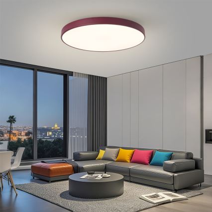 Brilagi - Димируемо LED осветително тяло POOL SMART LED/100W/230V Ø 80 cm 3000-6000K Wi-Fi Tuya + дистанционно управление бордо