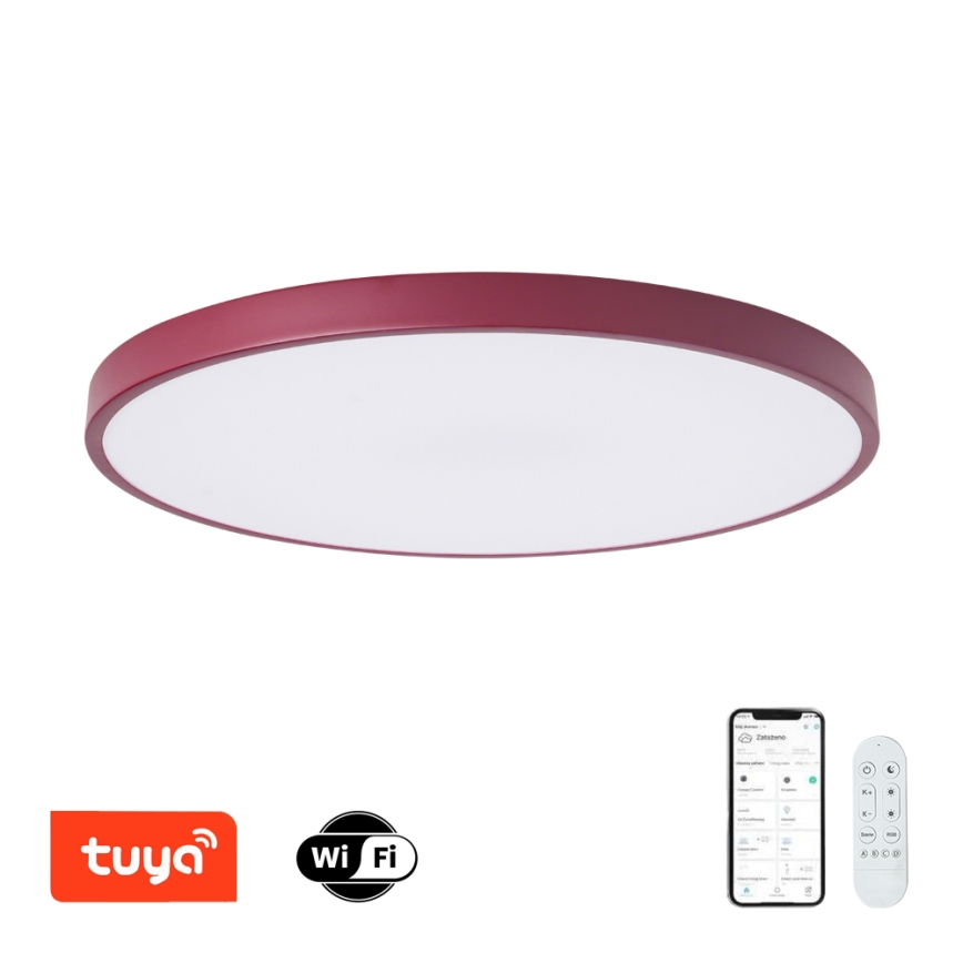 Brilagi - Димируемо LED осветително тяло POOL SMART LED/100W/230V Ø 80 cm 3000-6000K Wi-Fi Tuya + дистанционно управление бордо
