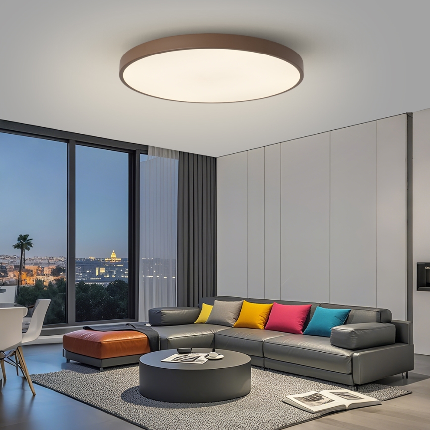 Brilagi - Димируемо LED осветително тяло POOL SMART LED/128W/230V Ø 100 см 3000-6000K Wi-Fi Tuya + дистанционно управление кафяво