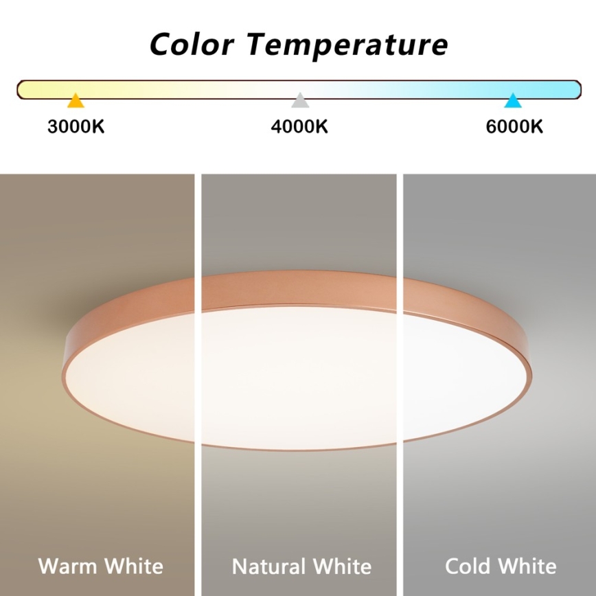 BRILAGI - димируема LED плафониера POOL SMART LED/128W/230V 100 cm 3000-6000K Wi-Fi Tuya бронзова + дистанционно управление