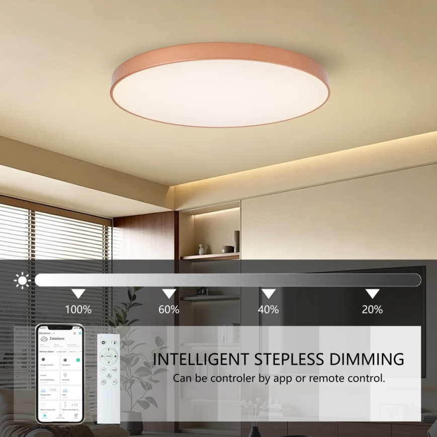 BRILAGI - димируема LED плафониера POOL SMART LED/128W/230V 100 cm 3000-6000K Wi-Fi Tuya бронзова + дистанционно управление