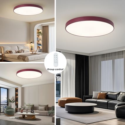 Brilagi - LED димируемо осветително тяло POOL SMART LED/128W/230V Ø 100 cm Wi-Fi Tuya + дистанционно управление бордо