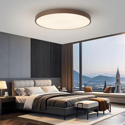 Brilagi - LED димируемо осветително тяло POOL SMART LED/128W/230V диаметър 100 см Wi-Fi Tuya + дистанционно управление кафяво