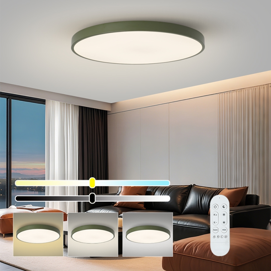 Brilagi - LED димируемо осветително тяло POOL SMART LED/128W/230V диаметър 100 см 3000-6000K Wi-Fi Tuya + дистанционно управление зелено