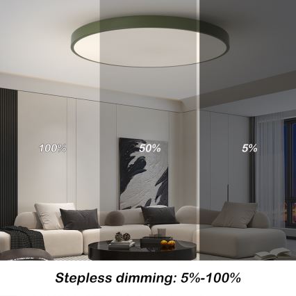 Brilagi - LED димируемо осветително тяло POOL SMART LED/128W/230V диаметър 100 см 3000-6000K Wi-Fi Tuya + дистанционно управление зелено