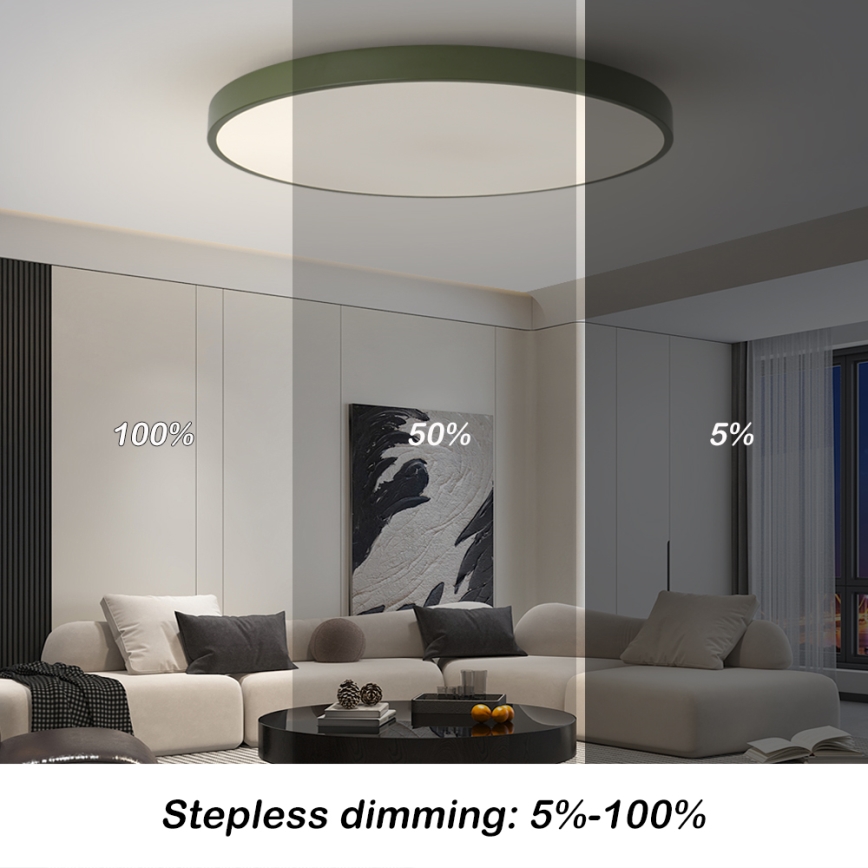 Brilagi - LED димируемо осветително тяло POOL SMART LED/128W/230V диаметър 100 см 3000-6000K Wi-Fi Tuya + дистанционно управление зелено