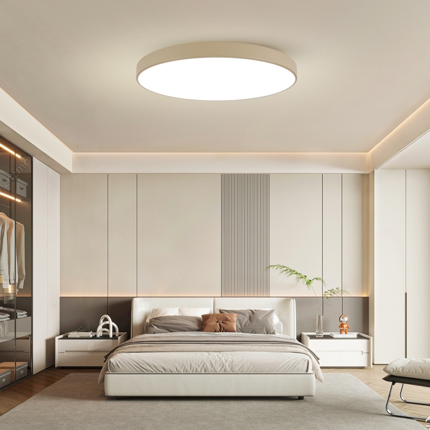 Brilagi - LED димируемо таванно осветително тяло POOL SMART LED/128W/230V 3000-6000K 100 cm бежово Wi-Fi Tuya + дистанционно управление
