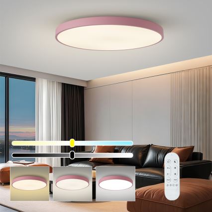Brilagi - Димируемо LED осветително тяло POOL SMART LED/128W/230V диам. 100 cm 3000-6000K Wi-Fi Tuya + дистанционно управление розово