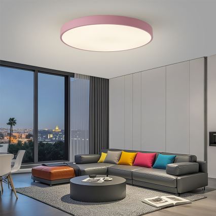 Brilagi - Димируемо LED осветително тяло POOL SMART LED/128W/230V диам. 100 cm 3000-6000K Wi-Fi Tuya + дистанционно управление розово
