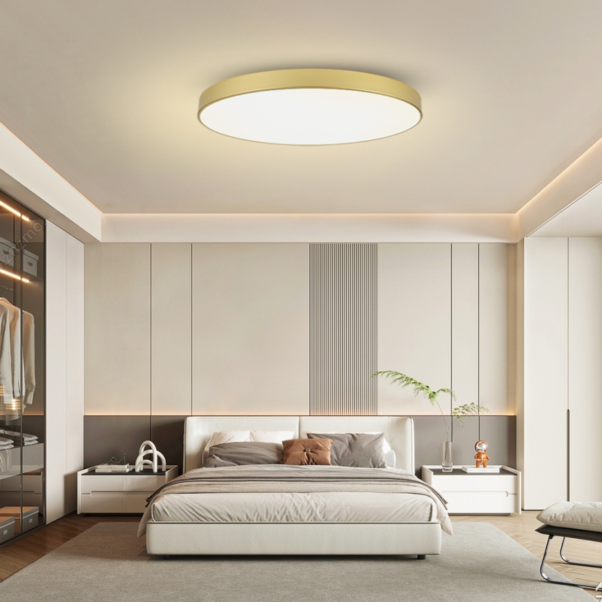 Brilagi - димируемо LED таванно осветително тяло POOL SMART LED/128W/230V 3000-6000K 100 см златисто Wi-Fi Tuya + дистанционно управление