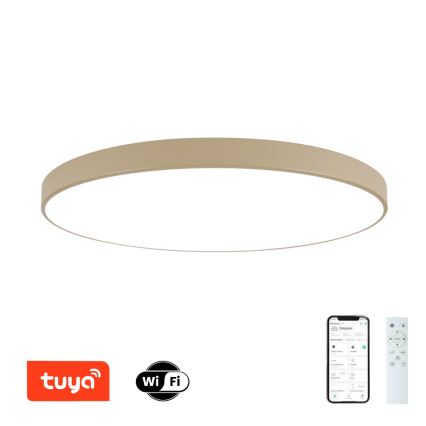 Brilagi - димируемо LED таванно осветително тяло POOL SMART LED/180W/230V 3000-6000K 120 см бежово Wi-Fi Tuya + дистанционно управление