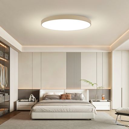 Brilagi - LED димируемо таванно осветително тяло POOL SMART LED/180W/230V 3000-6000K 120 cm бежово Wi-Fi Tuya + дистанционно управление