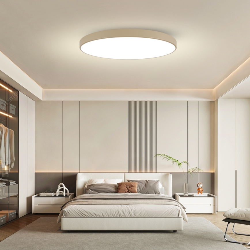 Brilagi - LED димируемо таванно осветително тяло POOL SMART LED/180W/230V 3000-6000K 120 cm бежово Wi-Fi Tuya + дистанционно управление