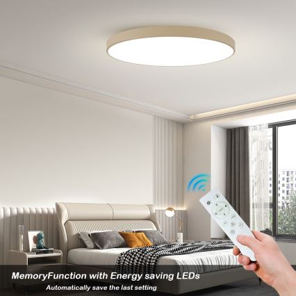 Brilagi - LED димируемо таванно осветително тяло POOL SMART LED/180W/230V 3000-6000K 120 cm бежово Wi-Fi Tuya + дистанционно управление