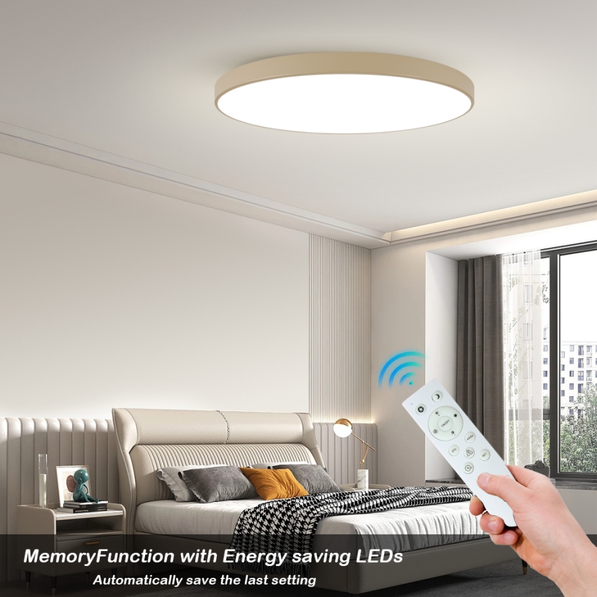 Brilagi - LED димируемо таванно осветително тяло POOL SMART LED/180W/230V 3000-6000K 120 cm бежово Wi-Fi Tuya + дистанционно управление