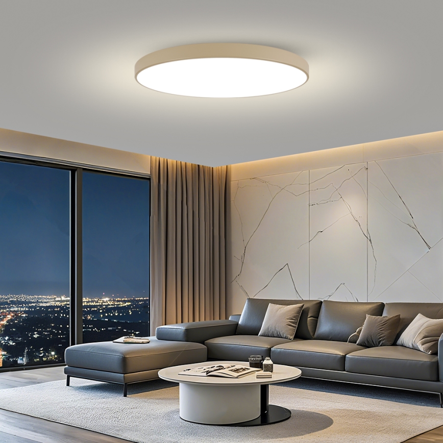 Brilagi - LED димируемо таванно осветително тяло POOL SMART LED/180W/230V 3000-6000K 120 cm бежово Wi-Fi Tuya + дистанционно управление