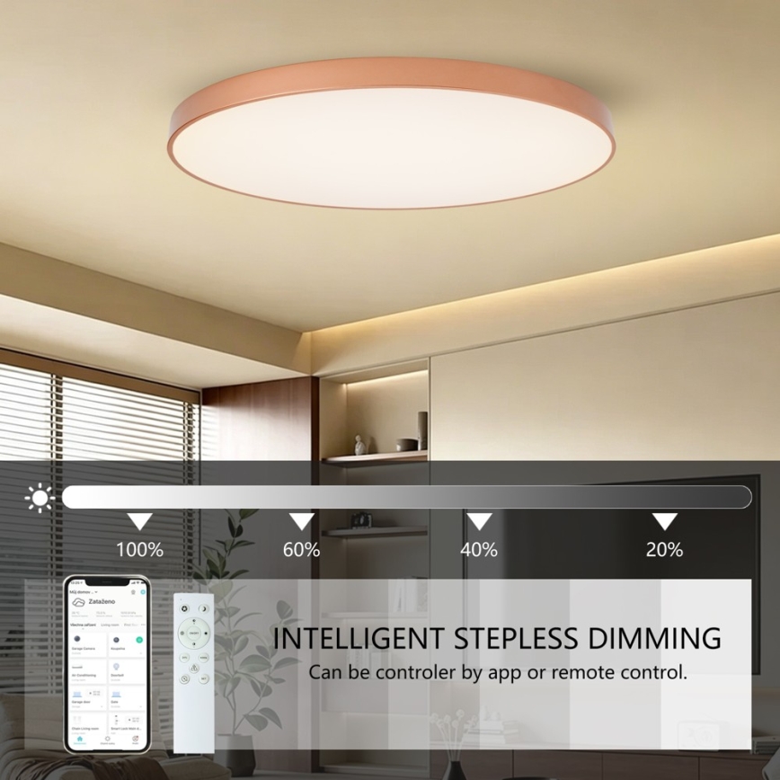 BRILAGI - LED димируемо таванно осветително тяло POOL SMART LED/180W/230V 3000-6000K 120 cm медно Wi-Fi Tuya + дистанционно управление