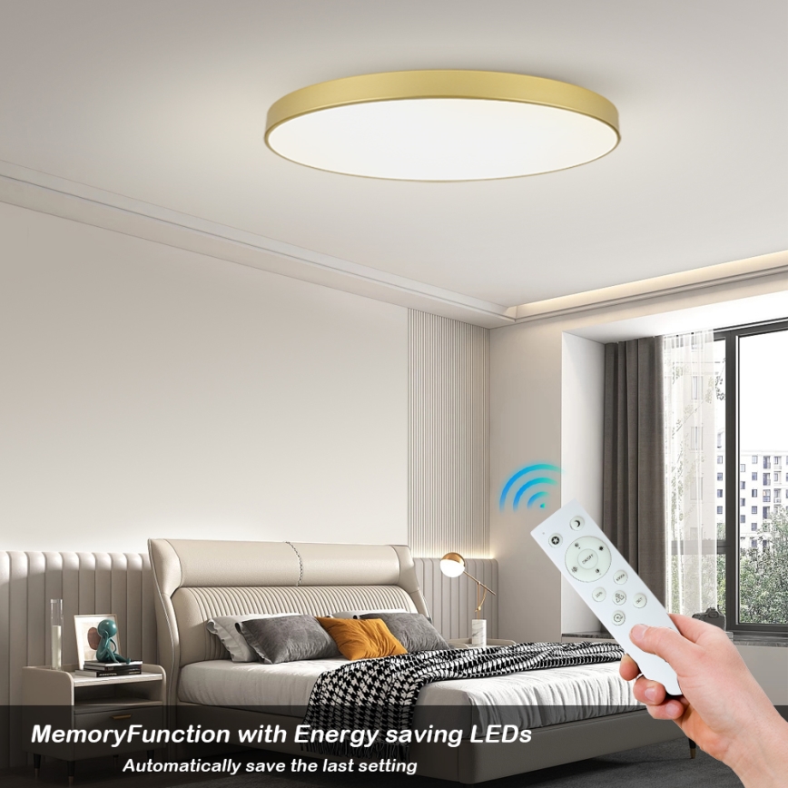 Brilagi - LED димируемо таванно осветително тяло POOL SMART LED/180W/230V 3000-6000K 120 cm златисто Wi-Fi Tuya + дистанционно управление
