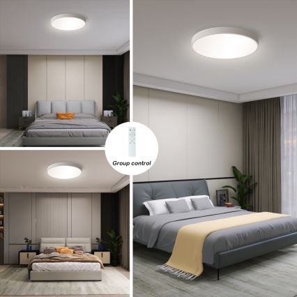 Brilagi - Димируемо LED таванно осветително тяло POOL SMART LED/48W/230V 40 см 3000-6000K Wi-Fi Tuya + дистанционно управление бяло