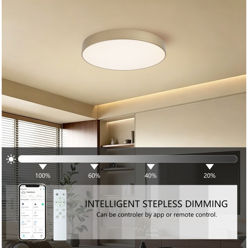 BRILAGI - димируемо LED таванно осветително тяло POOL SMART LED/60W/230V 3000–6000K, диаметър 50 см, Wi‑Fi Tuya, златисто + дистанционно управление