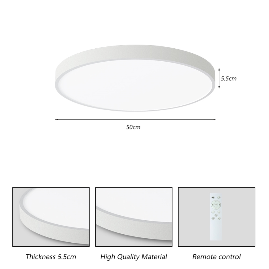 Brilagi - Димируемо бяло таванно осветително тяло POOL SMART LED/60W/230V 50 cm 3000-6000K Wi-Fi Tuya + дистанционно управление