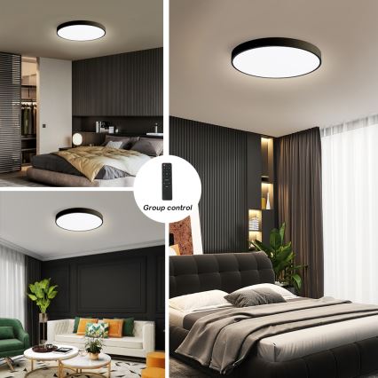 Brilagi - LED регулируемо таванно осветително тяло POOL SMART LED/60W/230V 50 см 3000-6000K Wi-Fi Tuya + дистанционно управление черно