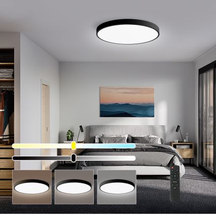 Brilagi - LED регулируемо таванно осветително тяло POOL SMART LED/60W/230V 50 см 3000-6000K Wi-Fi Tuya + дистанционно управление черно