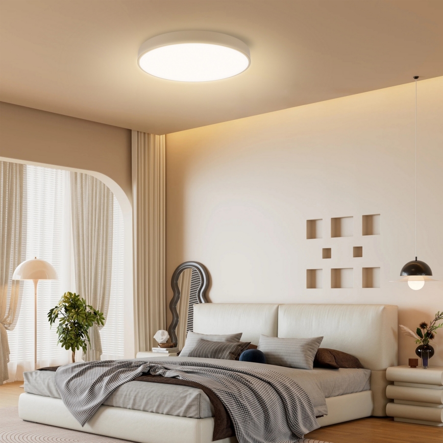 Brilagi - LED димируемо таванно осветително тяло POOL SMART LED/60W/230V 3000-6000K Ø 50 см Wi-Fi Tuya бежово + дистанционно управление