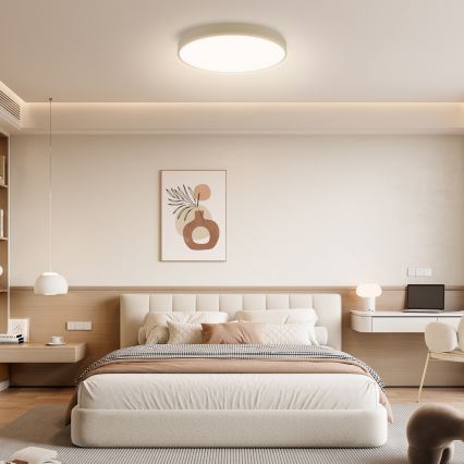 Brilagi - LED димируемо таванно осветително тяло POOL SMART LED/60W/230V 3000-6000K Ø 50 см Wi-Fi Tuya бежово + дистанционно управление