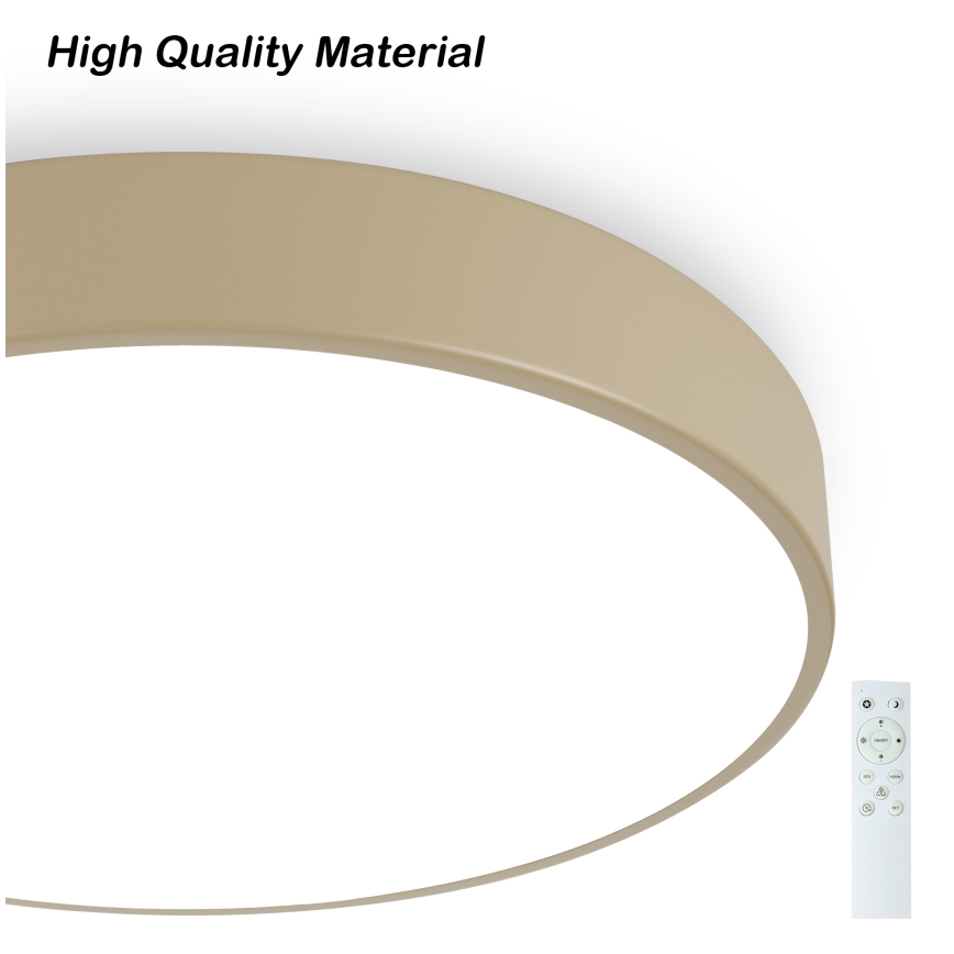 Brilagi - LED димируемо таванно осветително тяло POOL SMART LED/60W/230V 3000-6000K Ø 50 см Wi-Fi Tuya бежово + дистанционно управление