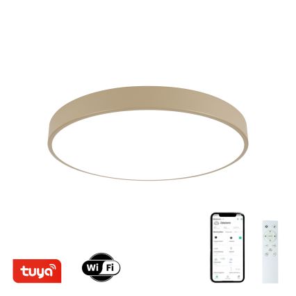 Brilagi - LED димируемо таванно осветително тяло POOL SMART LED/60W/230V 3000-6000K Ø 50 см Wi-Fi Tuya бежово + дистанционно управление