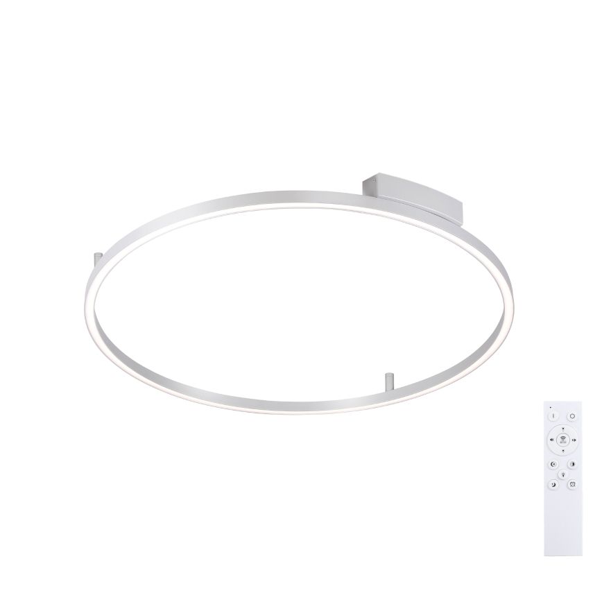 Brilagi - LED плафон PORTOFINO с възможност за димиране LED/60W/230V 3000-6000K Ø 80 см, сребрист + дистанционно управление