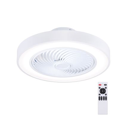 Brilagi - Димируемо LED таванно осветително тяло с вентилатор LED/30W/230V 3000–6500K, диаметър 50 см, бяло + дистанционно управление