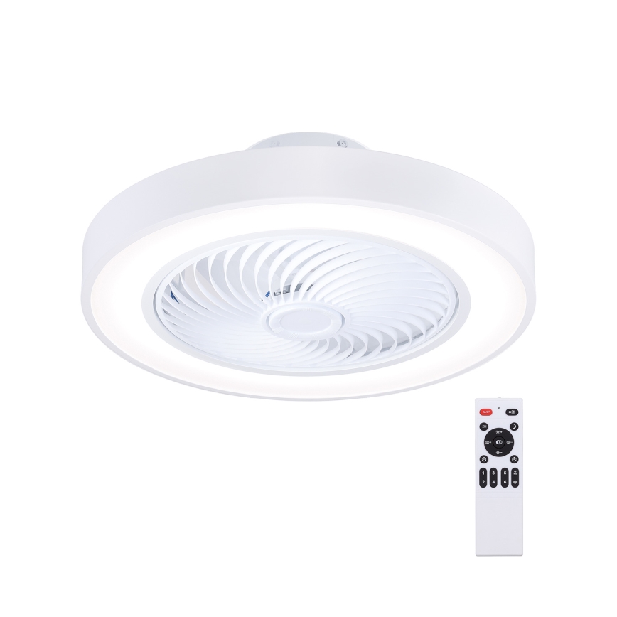 Brilagi - Димируемо LED таванно осветително тяло с вентилатор LED/30W/230V 3000–6500K, диаметър 50 см, бяло + дистанционно управление