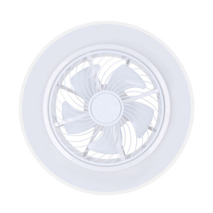 Brilagi - Димируемо LED таванно осветително тяло с вентилатор LED/30W/230V 3000–6500K, диаметър 50 см, бяло + дистанционно управление