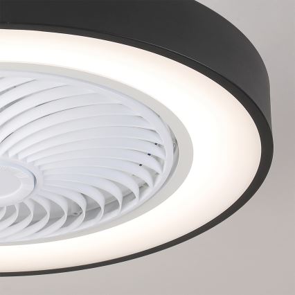 Brilagi - Димируемо LED таванно осветително тяло с вентилатор LED/30W/230V 3000–6500K Ø 50 см черно + дистанционно управление