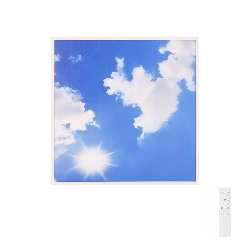 Brilagi - LED Димируемо таванно осветително тяло SLIMFRAME SKY LED/58W/230V 60x60 cm 3000-6000K сребристо/синьо + дистанционно управление