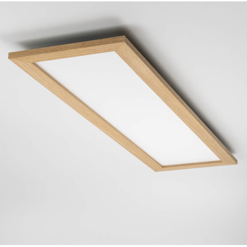 Brilagi - LED плафон SLIMFRAME WOOD с димиране, LED/58W/230V, 124x34 cm, 3000-6000K, кафяв + дистанционно управление