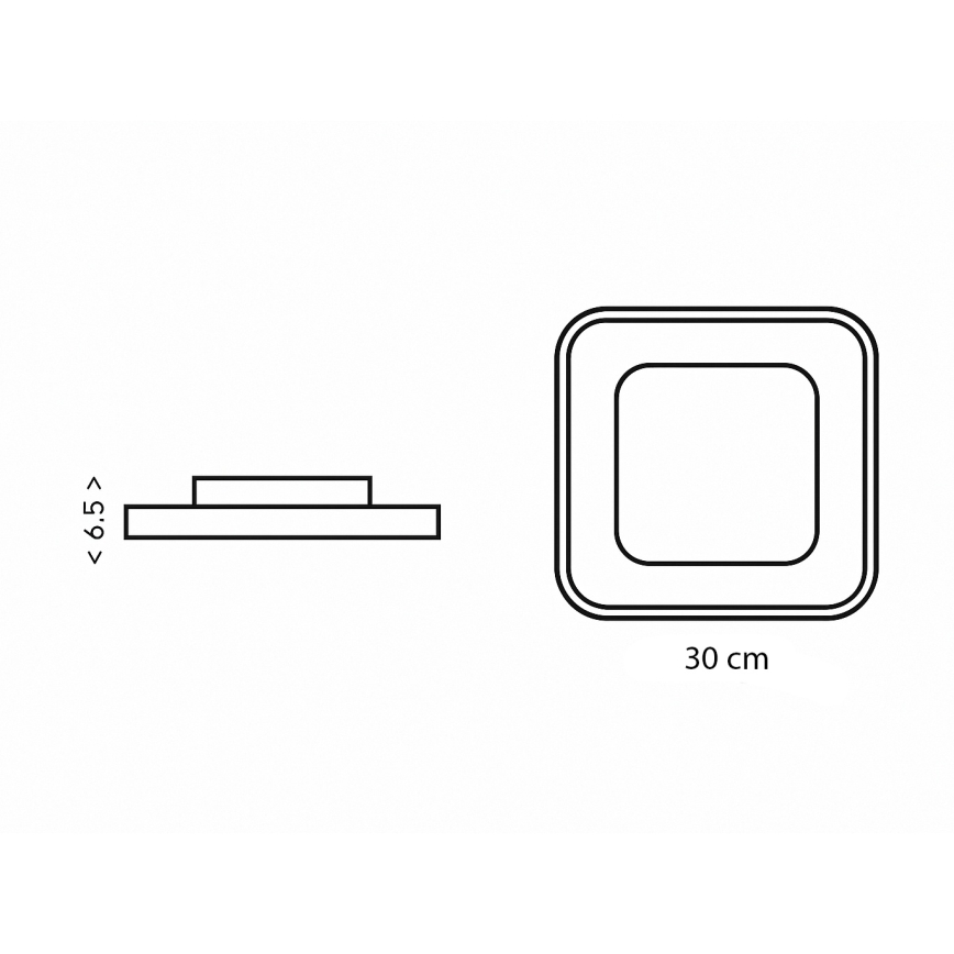 Brilagi - LED димируемо таванно осветително тяло TRIVARO LED/65W/230V 3000-6000K 30x30 cm + дистанционно управление