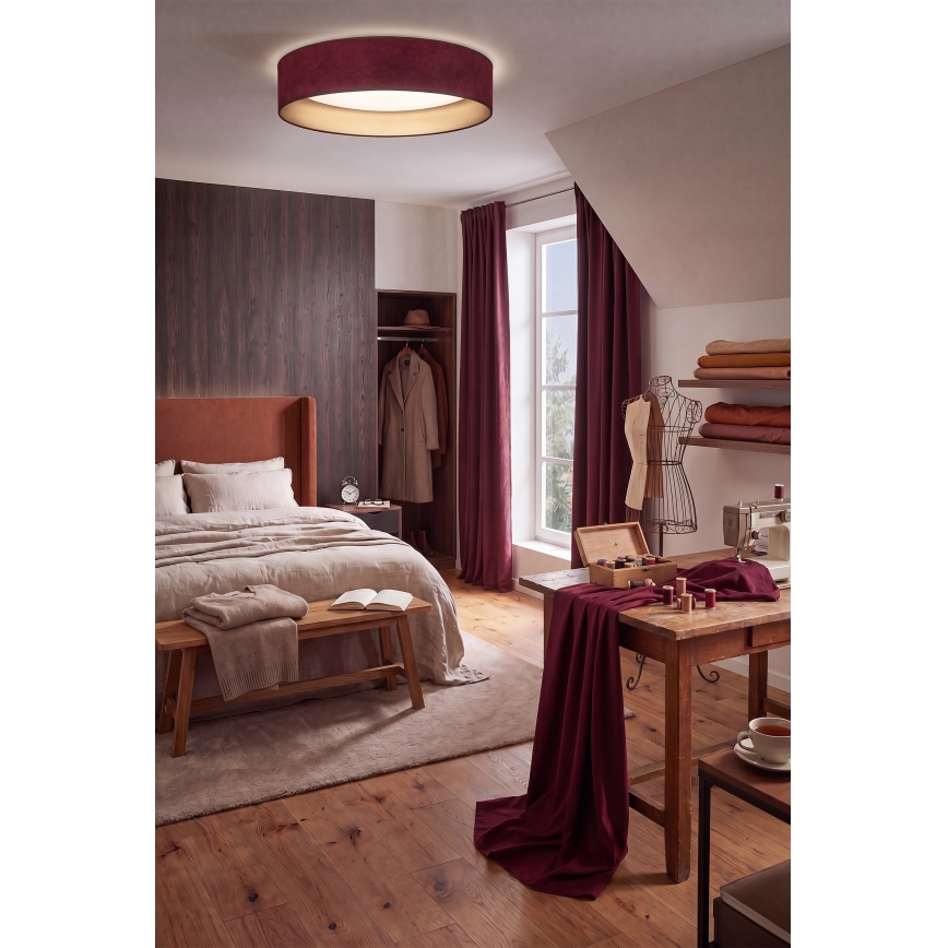 Brilagi - димируема LED таванна лампа VELVET SMARTIX STARS LED/24W/230V 3000-6000K Ø 45 cm бордо/златисто Wi-Fi Tuya Beacon + дистанционно управление