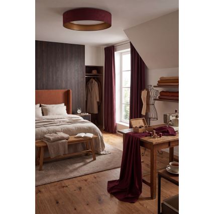 Brilagi - димируема LED таванна лампа VELVET SMARTIX STARS LED/24W/230V 3000-6000K Ø 45 cm бордо/златисто Wi-Fi Tuya Beacon + дистанционно управление