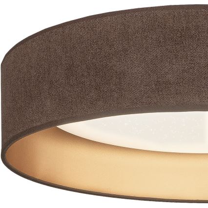Brilagi - Димируем LED плафон VELVET SMARTIX STARS LED/36W/230V 3000-6000K диаметър 55 см кафяв/златен Wi-Fi Tuya Beacon + дистанционно управление