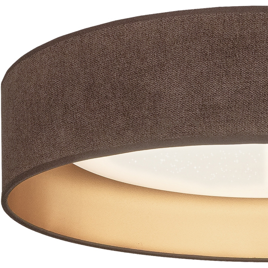 Brilagi - Димируем LED плафон VELVET SMARTIX STARS LED/36W/230V 3000-6000K диаметър 55 см кафяв/златен Wi-Fi Tuya Beacon + дистанционно управление