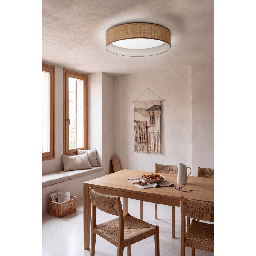Brilagi - димируем LED таванен плафон VELVET SMARTIX LED/24W/230V 3000-6000K Ø 45 см бежов Wi-Fi Tuya Beacon + дистанционно управление