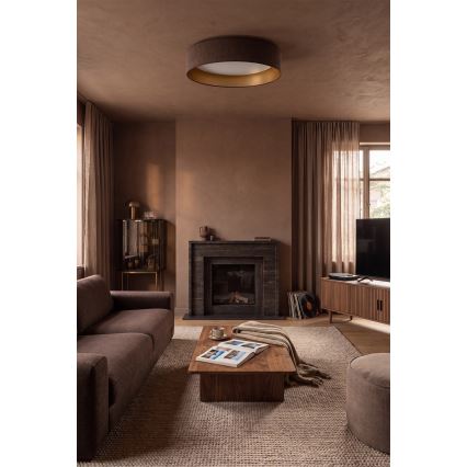Brilagi - димируемо LED таванно осветително тяло VELVET SMARTIX LED/36W/230V 3000-6000K Ø 55 см кафяво/златисто Wi‑Fi Tuya Beacon + дистанционно управление