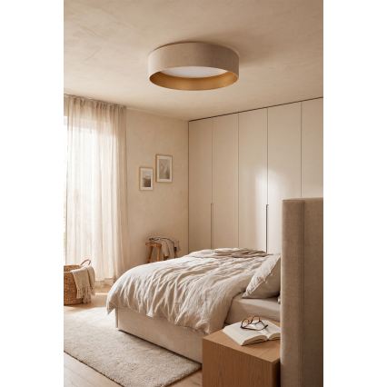 Brilagi - LED димируемо таванно осветително тяло VELVET SMARTIX LED/36W/230V 3000-6000K Ø55 cm кремаво/златисто Wi-Fi Tuya Beacon + дистанционно управление