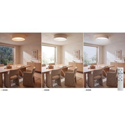 Brilagi - LED димируемо таванно осветително тяло VELVET SMART VARI LED/24W/230V 3000-6500K Ø 45 см кремаво + дистанционно управление