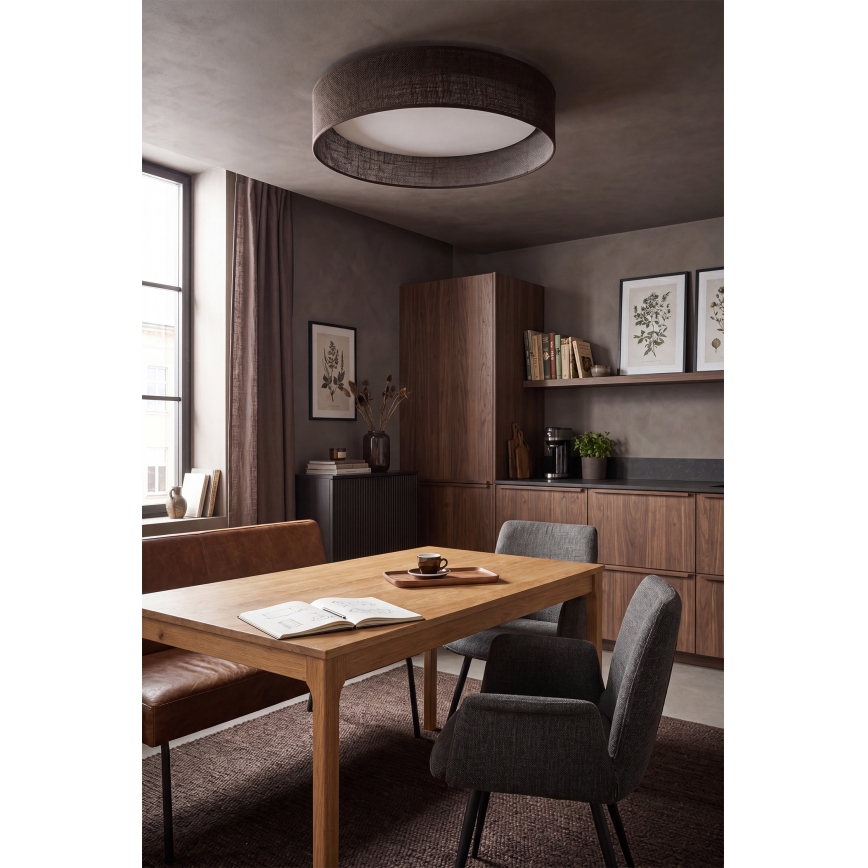 Brilagi - димируемо LED таванно осветително тяло VELVET SMART VARI LED/24W/230V 3000-6500K Ø 45 см кафяво + дистанционно управление